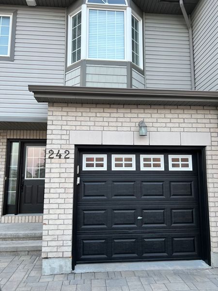 Entryway with fresh, warm coat and trim details