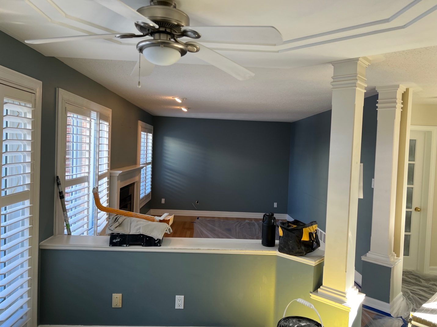 Living room before repaint in Nepean