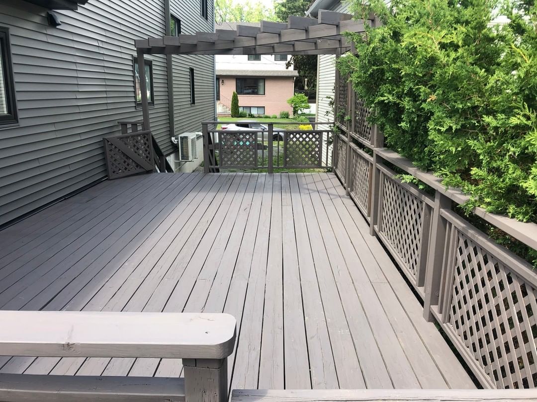 After deck/fence staining