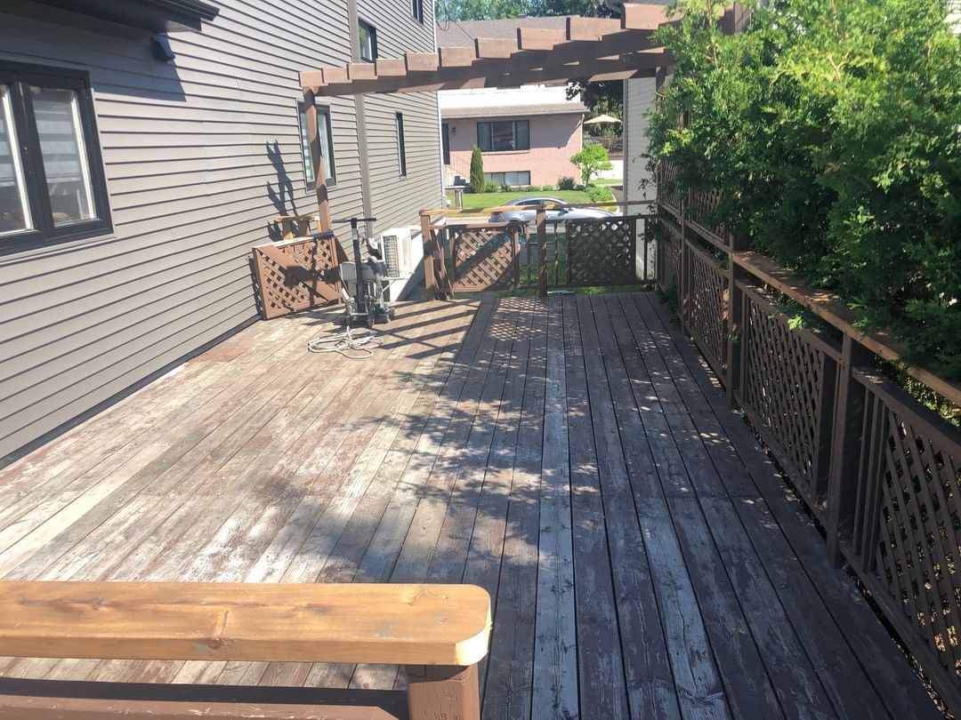 Before deck/fence staining