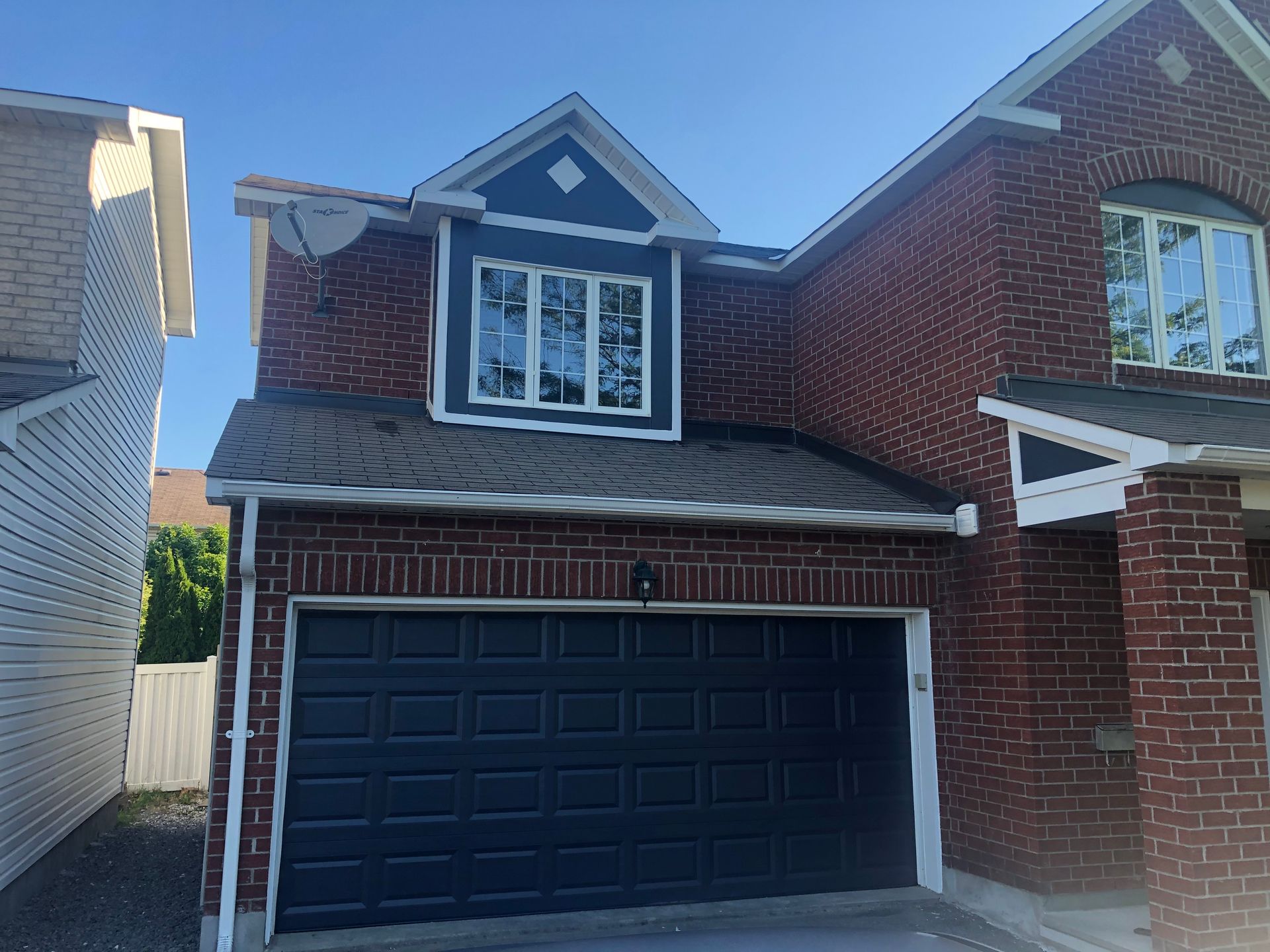 After garage door painting