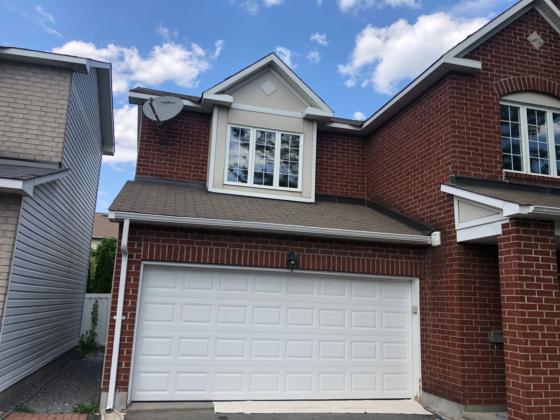 Before garage door painting